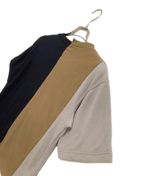 THE NORTH FACE（ザ ノース フェイス）THE NORTH FACE (ザ ノース フェイス) Tシャツ　Asymmetry Logo Tee　21SS ネイビー×ブラウン サイズ:Sの古着・服飾アイテム