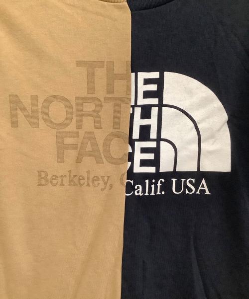 THE NORTH FACE（ザ ノース フェイス）THE NORTH FACE (ザ ノース フェイス) Tシャツ　Asymmetry Logo Tee　21SS ネイビー×ブラウン サイズ:Sの古着・服飾アイテム