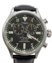 TIMEX（タイメックス）の古着「クロノグラフ ウォーターベリー」｜ブラック×シルバー