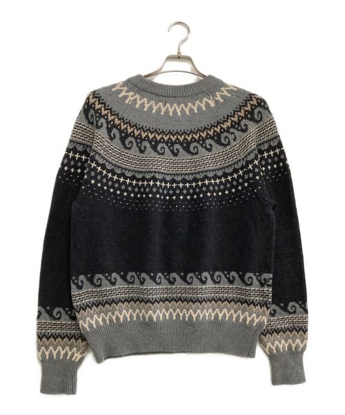 YANUK（ヤヌーク）YANUK (ヤヌーク) セーター ノルディック ジャガードニット ライトグレー×グレー サイズ:M 未使用品の古着・服飾アイテム