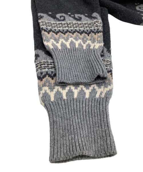 YANUK（ヤヌーク）YANUK (ヤヌーク) セーター ノルディック ジャガードニット ライトグレー×グレー サイズ:M 未使用品の古着・服飾アイテム