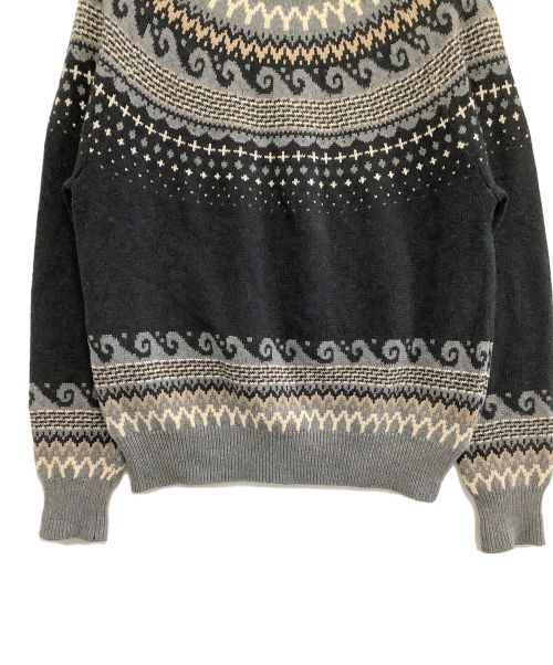 YANUK（ヤヌーク）YANUK (ヤヌーク) セーター ノルディック ジャガードニット ライトグレー×グレー サイズ:M 未使用品の古着・服飾アイテム