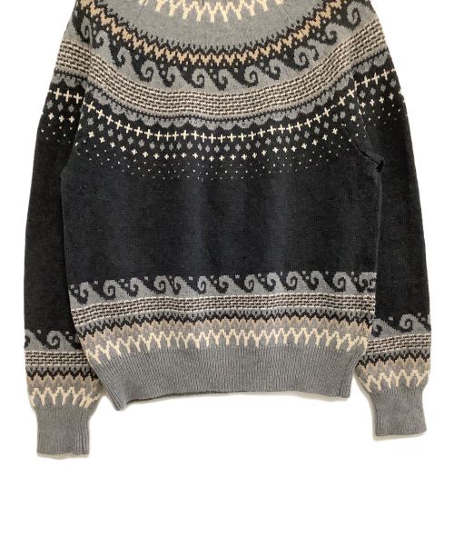 YANUK（ヤヌーク）YANUK (ヤヌーク) セーター ノルディック ジャガードニット ライトグレー×グレー サイズ:M 未使用品の古着・服飾アイテム