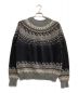 YANUK（ヤヌーク）の古着「セーター ノルディック ジャガードニット」｜ライトグレー×グレー
