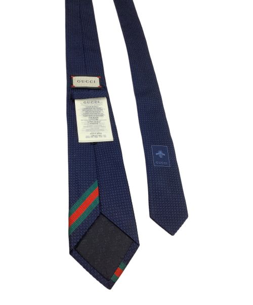 GUCCI（グッチ）GUCCI (グッチ) ネクタイ シェリーライン ビー ネイビー サイズ:不明の古着・服飾アイテム