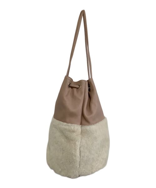 MARCO MASI（マルコマージ）MARCO MASI (マルコマージ) 巾着バッグ ピンク×ホワイトの古着・服飾アイテム