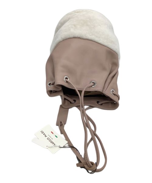 MARCO MASI（マルコマージ）MARCO MASI (マルコマージ) 巾着バッグ ピンク×ホワイトの古着・服飾アイテム