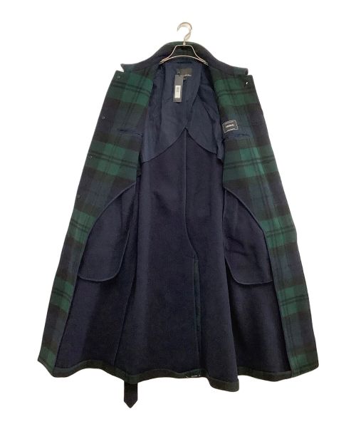 BANANA REPUBLIC（バナナリパブリック）BANANA REPUBLIC (バナナリパブリック) ステンカラーコート グリーン×ネイビー サイズ:Lの古着・服飾アイテム