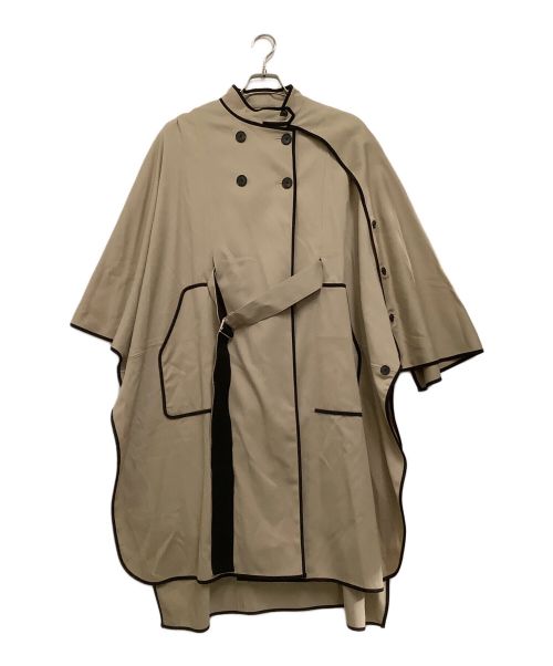 UNITED TOKYO（ユナイテッドトーキョー）UNITED TOKYO (ユナイテッドトーキョー) オブリークカッティングケープコート ベージュの古着・服飾アイテム