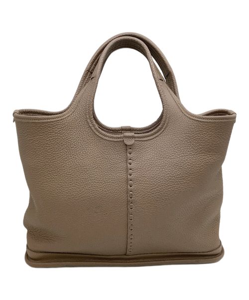 Magnu（マヌー）Magnu (マヌー) レザートートバッグ ブラウンの古着・服飾アイテム