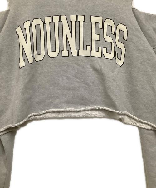 NOUNLESS（ナウンレス）NOUNLESS (ナウンレス) スウェット　Cut Off Logo Sweat グレー サイズ:1の古着・服飾アイテム