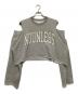 NOUNLESS（ナウンレス）の古着「スウェット　Cut Off Logo Sweat」｜グレー