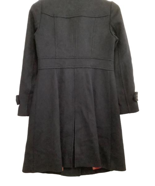 BLUE LABEL CRESTBRIDGE（ブルーレーベルクレストブリッジ）BLUE LABEL CRESTBRIDGE (ブルーレーベルクレストブリッジ) ファー付ウールコート ブラック サイズ:38の古着・服飾アイテム