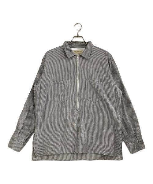 YSTRDY'S TMRRW（イエスタデイズトゥモロウ）YSTRDY'S TMRRW (イエスタデイズトゥモロウ) コットンシャツ　PRAIRIE HZ SHIRT ホワイト×ブラック サイズ:Mの古着・服飾アイテム