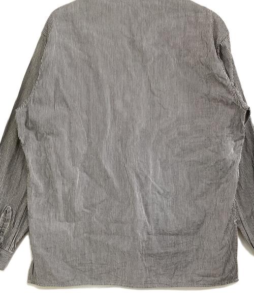 YSTRDY'S TMRRW（イエスタデイズトゥモロウ）YSTRDY'S TMRRW (イエスタデイズトゥモロウ) コットンシャツ　PRAIRIE HZ SHIRT ホワイト×ブラック サイズ:Mの古着・服飾アイテム