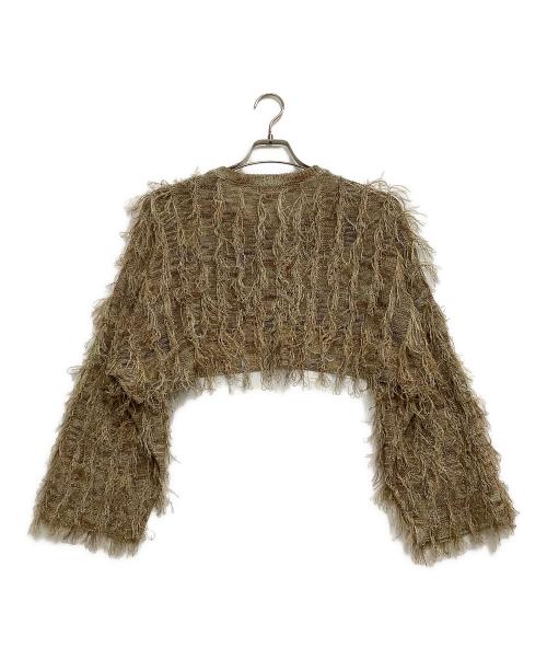 NOUNLESS（ナウンレス）NOUNLESS (ナウンレス) クロップドニット　NO BRIGHT LOOP FRINGE SHORT KNIT マルチカラー サイズ:１の古着・服飾アイテム