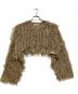 NOUNLESS（ナウンレス）の古着「クロップドニット　NO BRIGHT LOOP FRINGE SHORT KNIT」｜マルチカラー