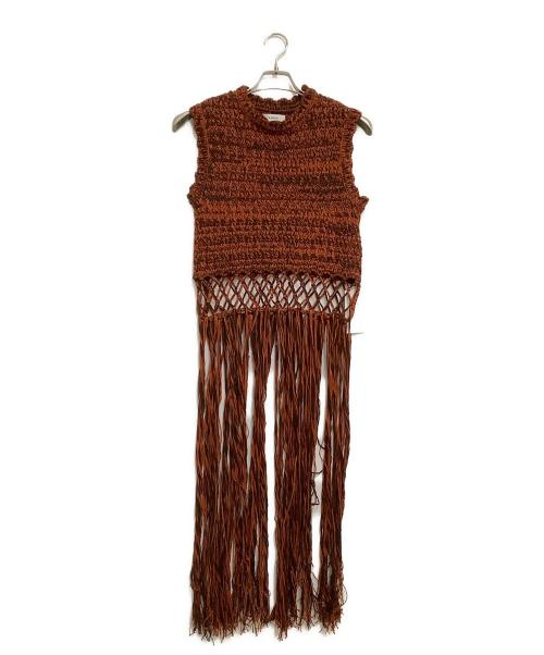 Ameri（アメリ）Ameri (アメリ) ノースリーブニット　24SS ブラウン サイズ:free 未使用品の古着・服飾アイテム