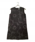 marimekkoマリメッコ）の古着「ノースリーブワンピース　SILUETTI UNIKKO」｜ブラック