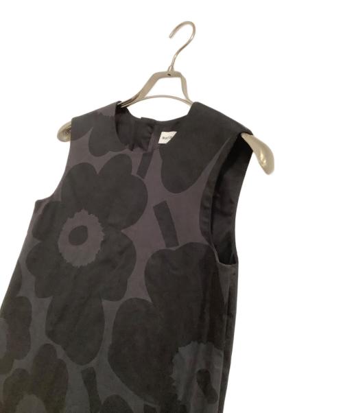 marimekko（マリメッコ）marimekko (マリメッコ) ノースリーブワンピース　	SILUETTI UNIKKO ブラック サイズ:36の古着・服飾アイテム