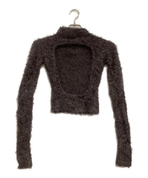 BASICKS（ベイシックス）BASICKS (ベイシックス) シャギーニット　SHAGGY CUT-OUT KNIT　2024 ブラウン サイズ:Sの古着・服飾アイテム