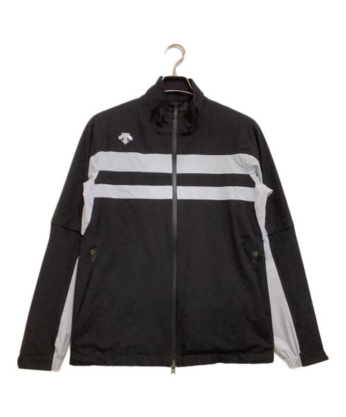 DESCENTE GOLF（デサントゴルフ）DESCENTE GOLF (デサントゴルフ) レインジャケット ブラック×ホワイト サイズ:Mの古着・服飾アイテム