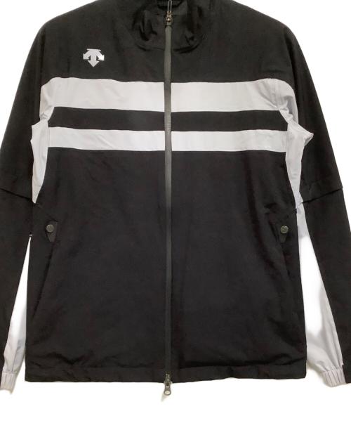 DESCENTE GOLF（デサントゴルフ）DESCENTE GOLF (デサントゴルフ) レインジャケット ブラック×ホワイト サイズ:Mの古着・服飾アイテム