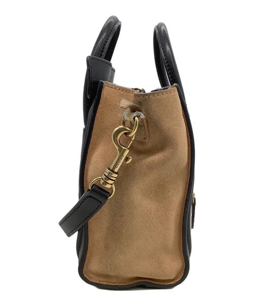 CELINE（セリーヌ）CELINE (セリーヌ) 2WAYバッグ　ラゲージ ナノショッパー　2012年製造 ベージュ×ブラックの古着・服飾アイテム