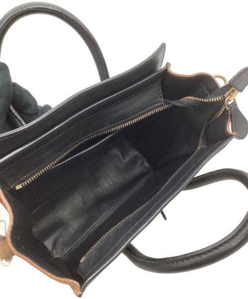 CELINE（セリーヌ）CELINE (セリーヌ) 2WAYバッグ　ラゲージ ナノショッパー　2012年製造 ベージュ×ブラックの古着・服飾アイテム