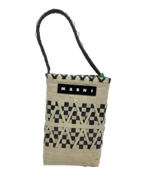 MARNI（マルニ）MARNI (マルニ) バケットバッグ ベージュ×ブラックの古着・服飾アイテム