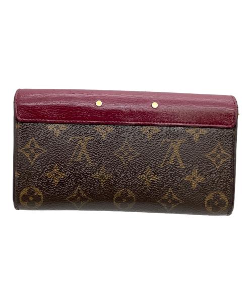 LOUIS VUITTON（ルイ ヴィトン）LOUIS VUITTON (ルイ ヴィトン) 長財布 	モノグラム  ポルトフォイユ・パラス フューシャ×ブラウンの古着・服飾アイテム