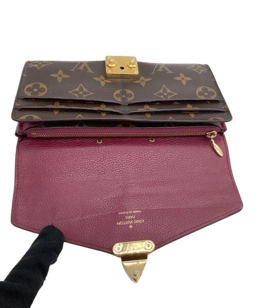LOUIS VUITTON（ルイ ヴィトン）LOUIS VUITTON (ルイ ヴィトン) 長財布 	モノグラム  ポルトフォイユ・パラス フューシャ×ブラウンの古着・服飾アイテム