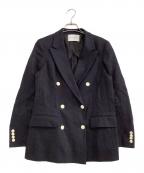 UNITED ARROWSユナイテッドアローズ）の古着「ダブルジャケット リネン ブレザー ジャケット」｜ネイビー