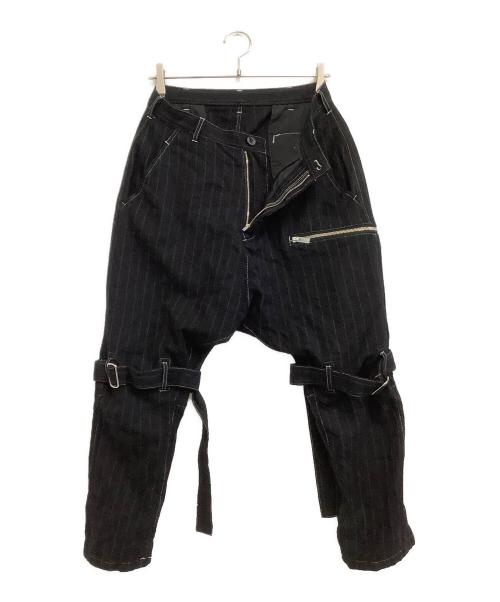 sulvam（サルバム）sulvam (サルバム) サルエルボンテージパンツ ブラック サイズ:Sの古着・服飾アイテム