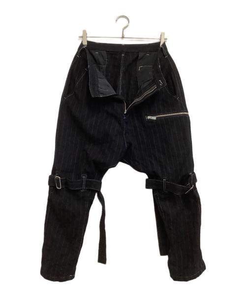 sulvam（サルバム）sulvam (サルバム) サルエルボンテージパンツ ブラック サイズ:Sの古着・服飾アイテム