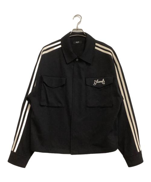 glamb（グラム）glamb (グラム) ラインジャージシャツ ブラック サイズ:Mの古着・服飾アイテム