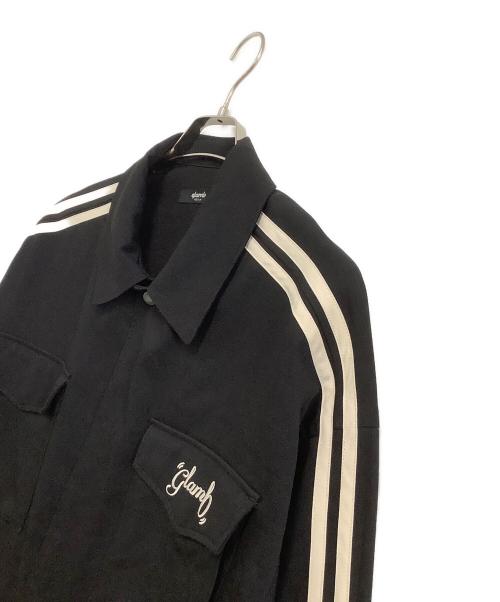 glamb（グラム）glamb (グラム) ラインジャージシャツ ブラック サイズ:Mの古着・服飾アイテム