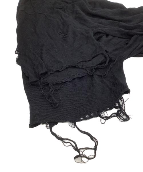 KAMIYA（カミヤ）KAMIYA (カミヤ) PRINTED KNIT TEE ブラック サイズ:Sの古着・服飾アイテム