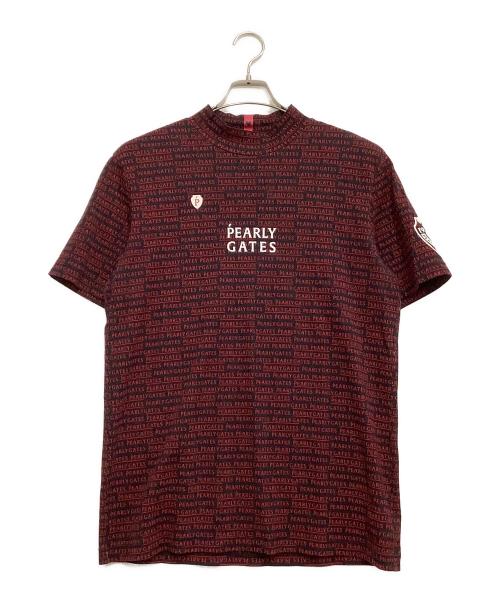PEARLY GATES（パーリーゲイツ）PEARLY GATES (パーリーゲイツ) ゴルフウェア(トップス) ブラック×レッド サイズ:5の古着・服飾アイテム