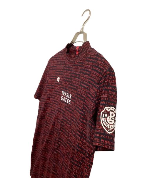 PEARLY GATES（パーリーゲイツ）PEARLY GATES (パーリーゲイツ) ゴルフウェア(トップス) ブラック×レッド サイズ:5の古着・服飾アイテム