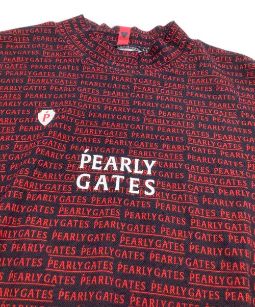 PEARLY GATES（パーリーゲイツ）PEARLY GATES (パーリーゲイツ) ゴルフウェア(トップス) ブラック×レッド サイズ:5の古着・服飾アイテム