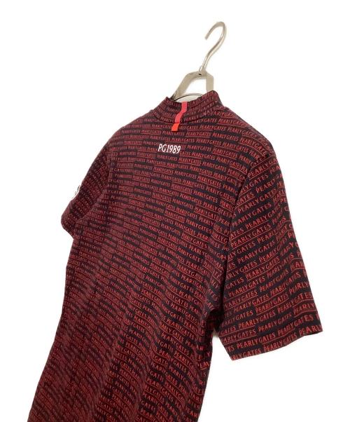 PEARLY GATES（パーリーゲイツ）PEARLY GATES (パーリーゲイツ) ゴルフウェア(トップス) ブラック×レッド サイズ:5の古着・服飾アイテム