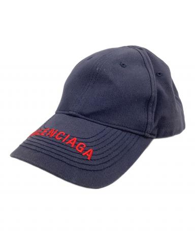 BALENCIAGA ネイビーキャップ 中古・古着通販】BALENCIAGA (バレンシアガ) キャップ ネイビー