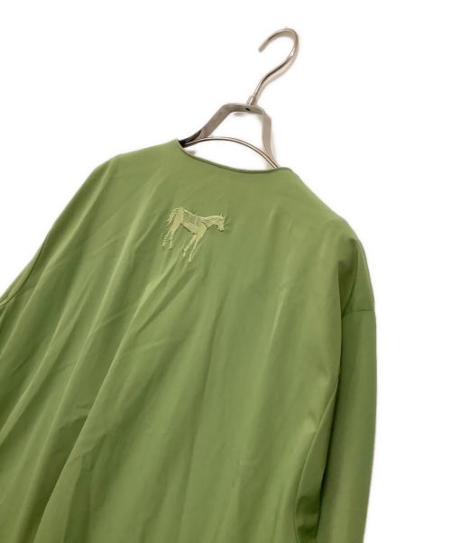 ear PAPILLONNER（イアパピヨネ）ear PAPILLONNER (イアパピヨネ) スプリングコート グリーン サイズ:freeの古着・服飾アイテム