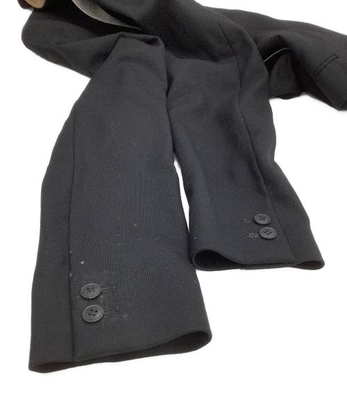 BALENCIAGA（バレンシアガ）BALENCIAGA (バレンシアガ) COMME des GARCONS (コムデギャルソン) 2Bウールジャケット ブラック×グレー サイズ:44の古着・服飾アイテム