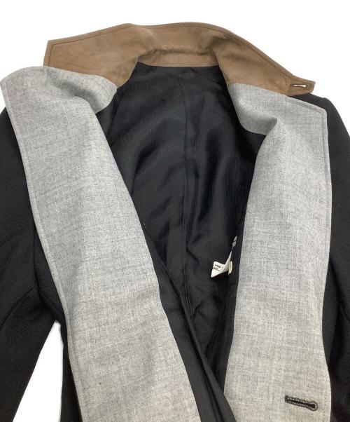 BALENCIAGA（バレンシアガ）BALENCIAGA (バレンシアガ) COMME des GARCONS (コムデギャルソン) 2Bウールジャケット ブラック×グレー サイズ:44の古着・服飾アイテム