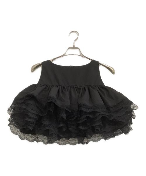 Bibiy.（ビビィ）Bibiy. (ビビィ) ノースリーブフリルシャツ ブラック サイズ:freeの古着・服飾アイテム