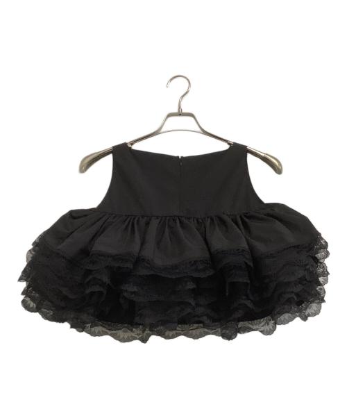 Bibiy.（ビビィ）Bibiy. (ビビィ) ノースリーブフリルシャツ ブラック サイズ:freeの古着・服飾アイテム