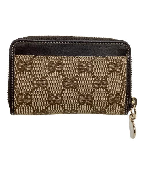 GUCCI（グッチ）GUCCI (グッチ) キーリング付きコインケース グッチシマ ブラウンの古着・服飾アイテム