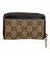 GUCCI (グッチ) キーリング付きコインケース グッチシマ ブラウン：18000円